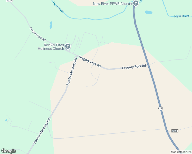 map of restaurants, bars, coffee shops, grocery stores, and more near 107 Eva Koonce Lane in Richlands