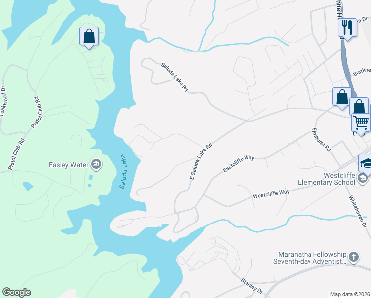 map of restaurants, bars, coffee shops, grocery stores, and more near 9 Holley Lane in Greenville