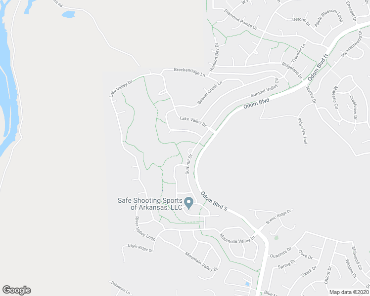 map of restaurants, bars, coffee shops, grocery stores, and more near 3 Sun Valley Cove in Maumelle