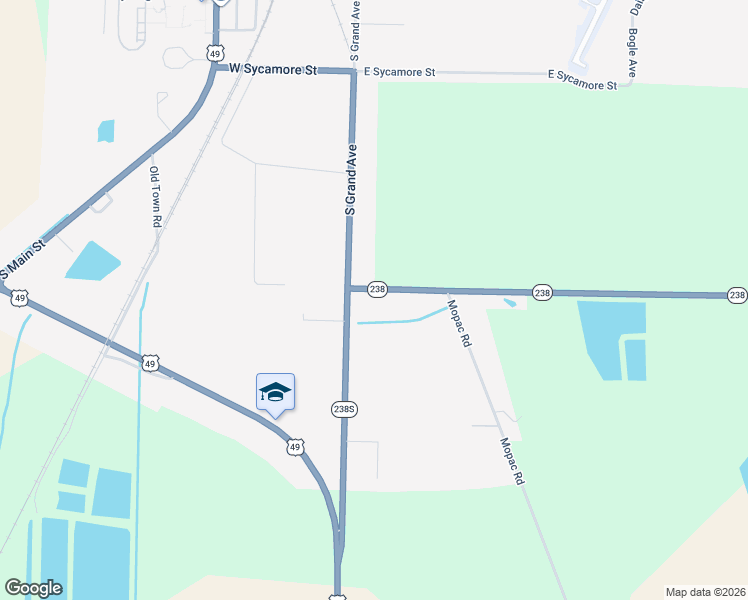 map of restaurants, bars, coffee shops, grocery stores, and more near 1 Swamp Poodle Road in Brinkley