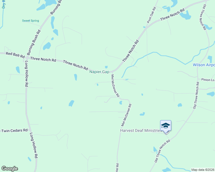 map of restaurants, bars, coffee shops, grocery stores, and more near 109 Mel McDaniel Road in Ringgold