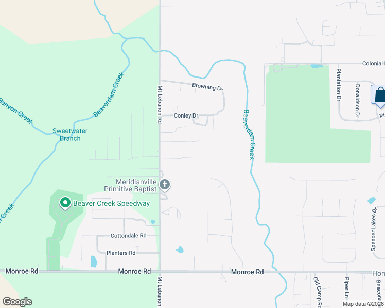 map of restaurants, bars, coffee shops, grocery stores, and more near 156 Beaver Run Road in Toney
