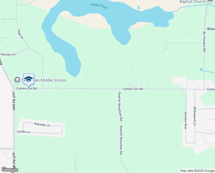 map of restaurants, bars, coffee shops, grocery stores, and more near 2532 Carters Gin Road in Toney
