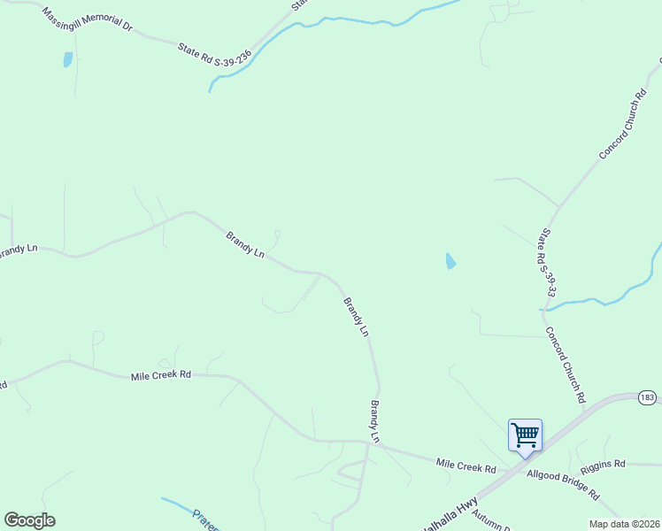 map of restaurants, bars, coffee shops, grocery stores, and more near 445 Brandy Lane in Pickens