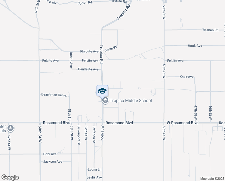 map of restaurants, bars, coffee shops, grocery stores, and more near 5400 Cobalt Avenue in Rosamond