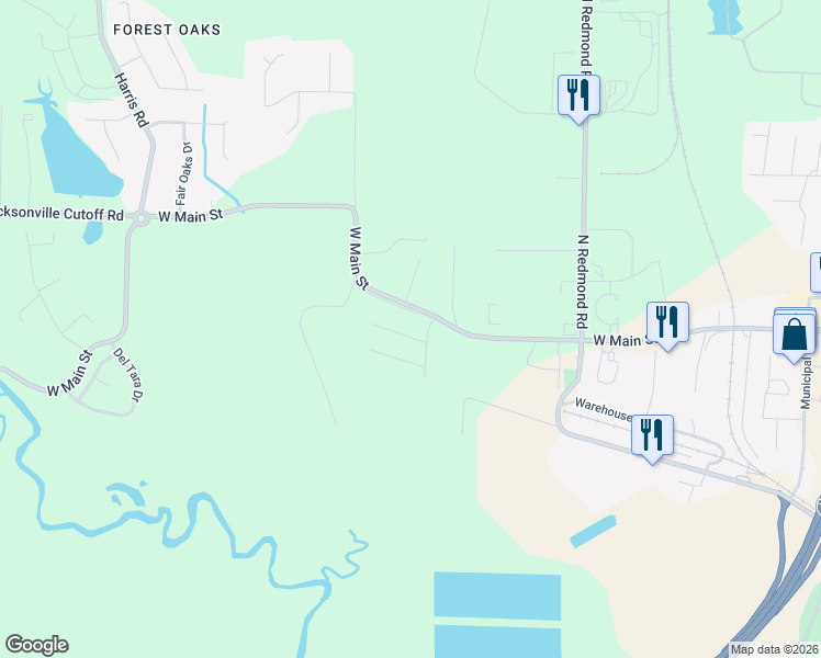 map of restaurants, bars, coffee shops, grocery stores, and more near 3308 North Ridge Drive in Jacksonville