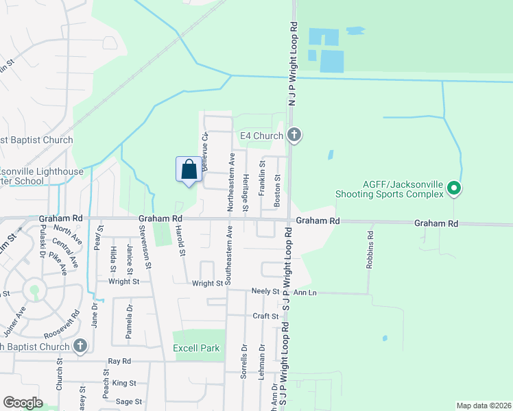 map of restaurants, bars, coffee shops, grocery stores, and more near 105 Heritage Street in Jacksonville