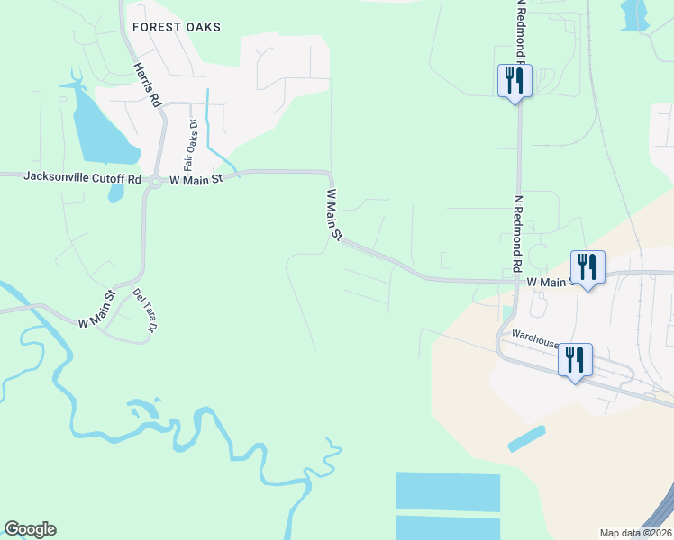 map of restaurants, bars, coffee shops, grocery stores, and more near 3513 North Ridge Drive in Jacksonville