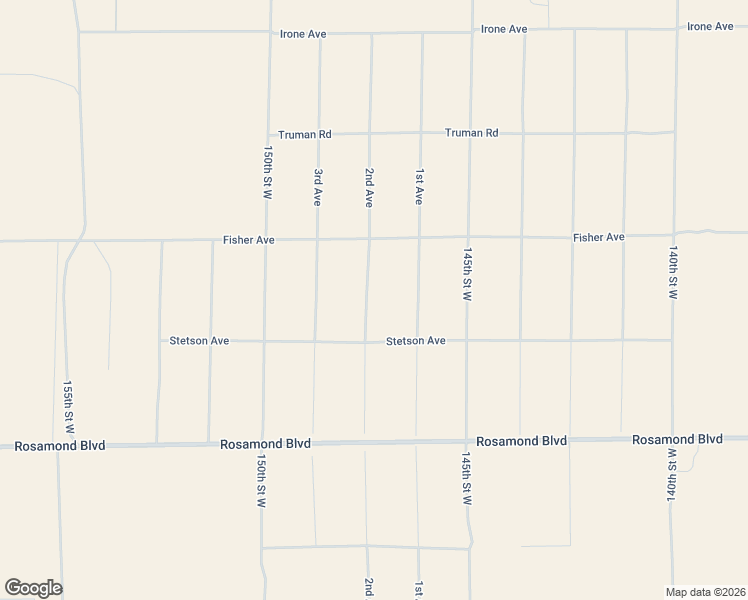 map of restaurants, bars, coffee shops, grocery stores, and more near 14717 2nd Avenue in Rosamond
