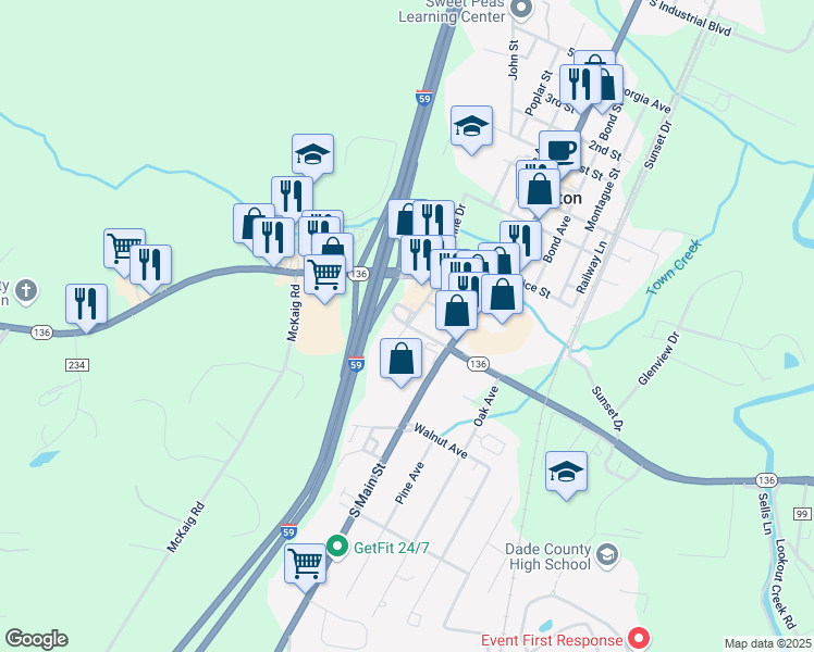 map of restaurants, bars, coffee shops, grocery stores, and more near 2 Killian Avenue in Trenton