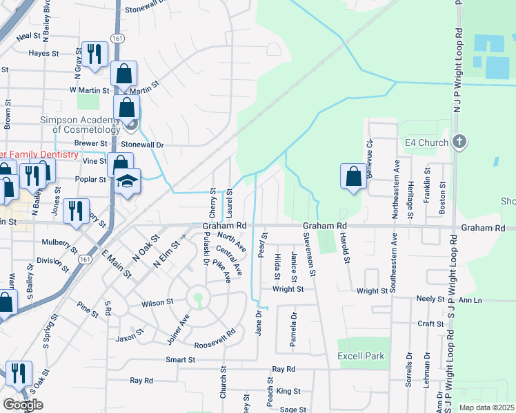 map of restaurants, bars, coffee shops, grocery stores, and more near 109 Palm Street in Jacksonville
