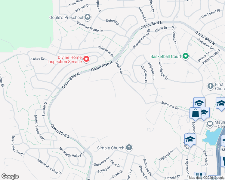 map of restaurants, bars, coffee shops, grocery stores, and more near 141 Ridgeview Trail in Maumelle