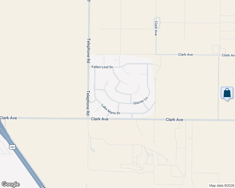 map of restaurants, bars, coffee shops, grocery stores, and more near 2212 Crystal Drive in Santa Maria