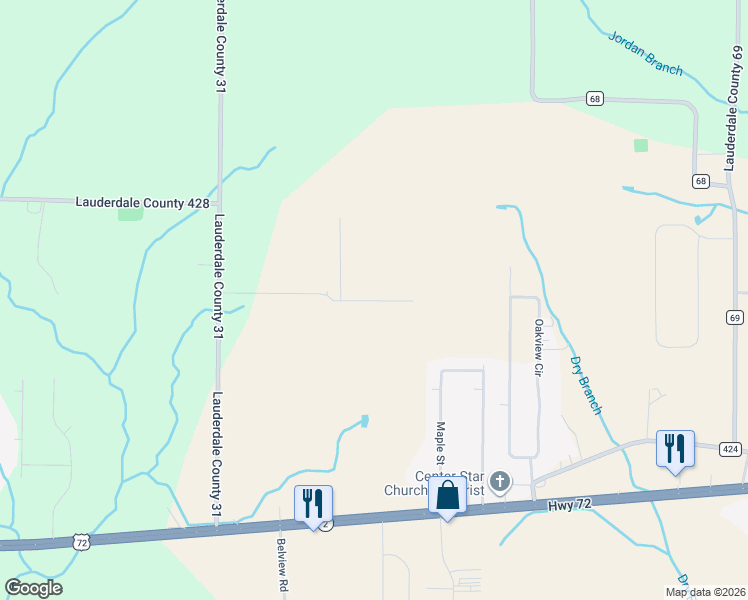 map of restaurants, bars, coffee shops, grocery stores, and more near in Killen