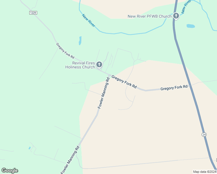map of restaurants, bars, coffee shops, grocery stores, and more near 119 Fowler Manning Road in Richlands