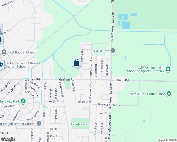 map of restaurants, bars, coffee shops, grocery stores, and more near 101 Northeastern Avenue in Jacksonville