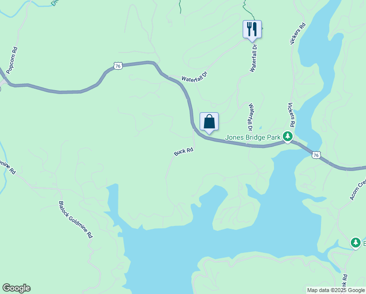 map of restaurants, bars, coffee shops, grocery stores, and more near 2-552 Buck Road in Clayton