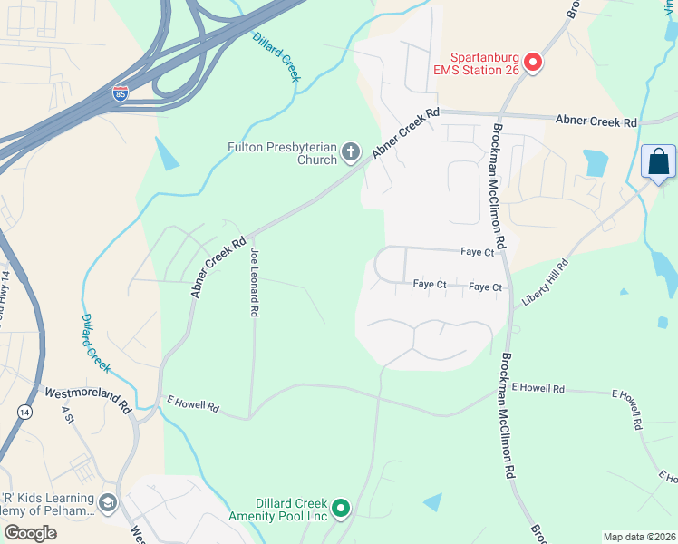 map of restaurants, bars, coffee shops, grocery stores, and more near 141 Joe Leonard Road in Greer