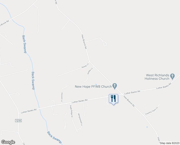 map of restaurants, bars, coffee shops, grocery stores, and more near 105 Goldie Lane in Beulaville