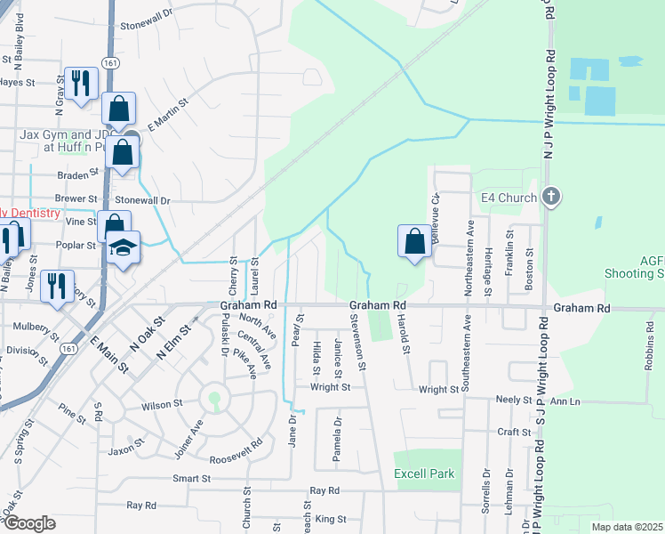 map of restaurants, bars, coffee shops, grocery stores, and more near 300 Spruce Street in Jacksonville