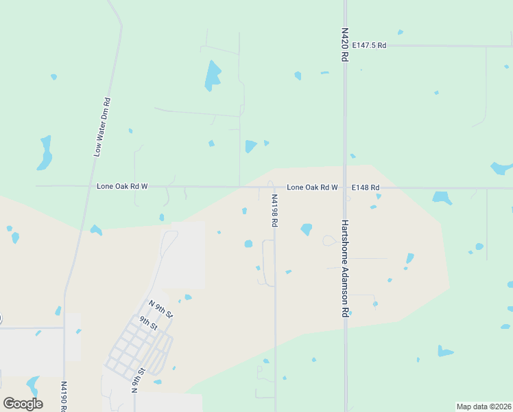 map of restaurants, bars, coffee shops, grocery stores, and more near 366 Lone Oak Road West in Hartshorne