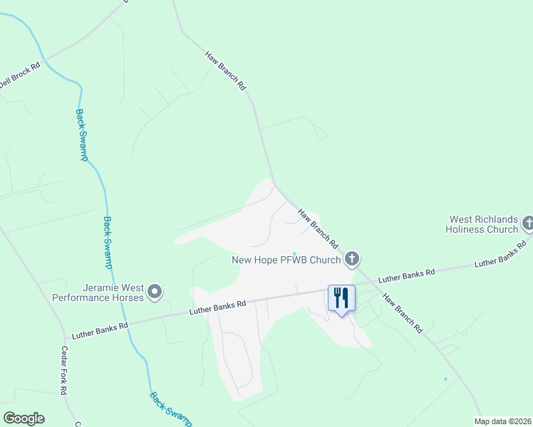 map of restaurants, bars, coffee shops, grocery stores, and more near 102 Goldie Lane in Beulaville