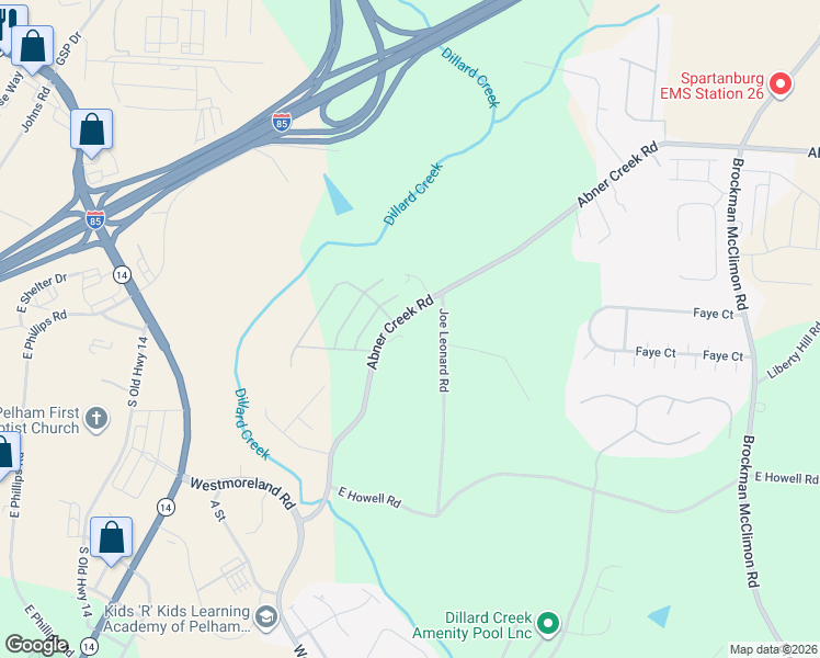 map of restaurants, bars, coffee shops, grocery stores, and more near in Greer