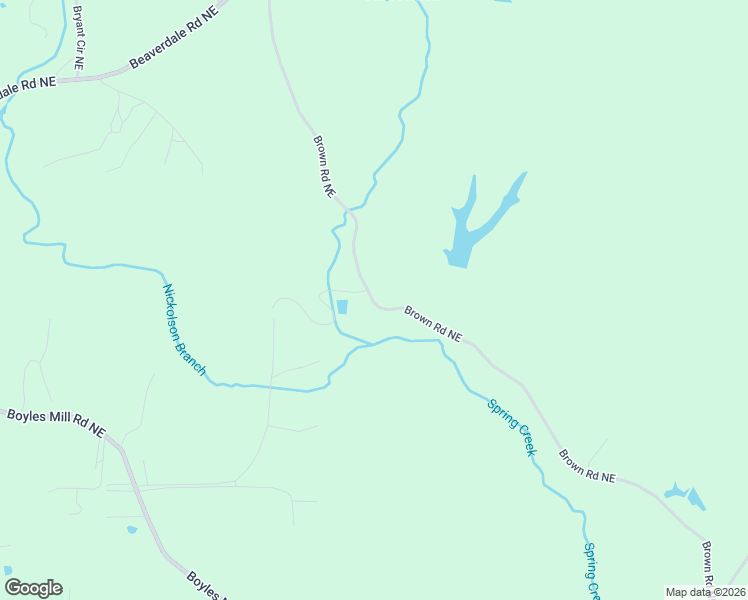 map of restaurants, bars, coffee shops, grocery stores, and more near Spring Creek Circle in Dalton