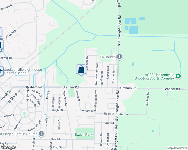 map of restaurants, bars, coffee shops, grocery stores, and more near 87 Bel Air Loop Road in Jacksonville