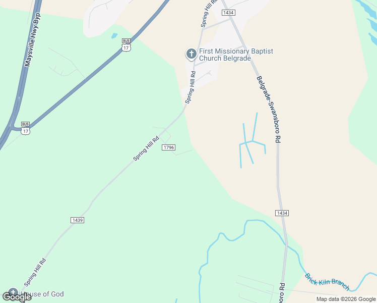 map of restaurants, bars, coffee shops, grocery stores, and more near 159 Spicer's Road in Maysville