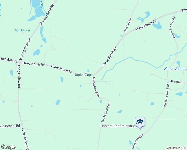 map of restaurants, bars, coffee shops, grocery stores, and more near 2 Mel McDaniel Road in Ringgold