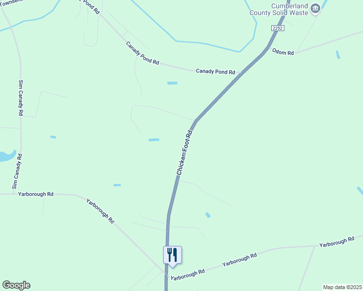 map of restaurants, bars, coffee shops, grocery stores, and more near 3860 Chicken Foot Road in Hope Mills