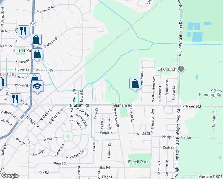 map of restaurants, bars, coffee shops, grocery stores, and more near 300 Spruce Street in Jacksonville