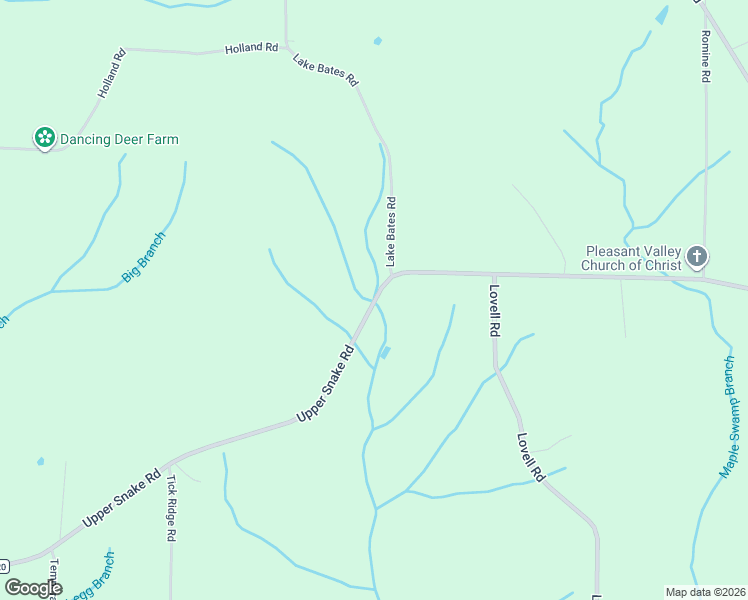 map of restaurants, bars, coffee shops, grocery stores, and more near 6577 Upper Snake Road in Athens