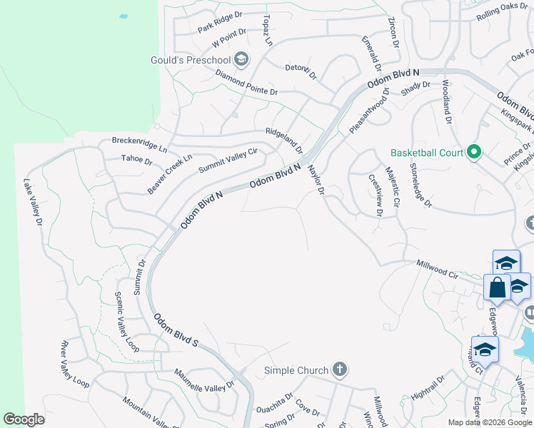 map of restaurants, bars, coffee shops, grocery stores, and more near 171 Ridgeview Trail in Maumelle