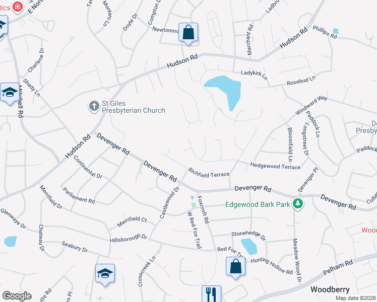 map of restaurants, bars, coffee shops, grocery stores, and more near 607 Pen Oak Court in Greer