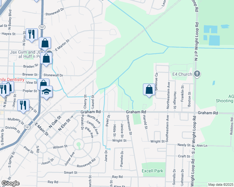 map of restaurants, bars, coffee shops, grocery stores, and more near 300 Spruce Street in Jacksonville
