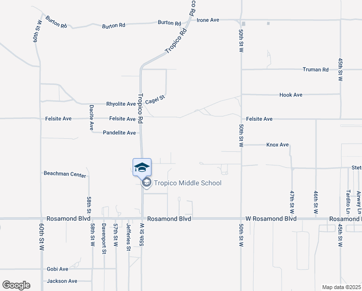 map of restaurants, bars, coffee shops, grocery stores, and more near Knox Avenue in Rosamond