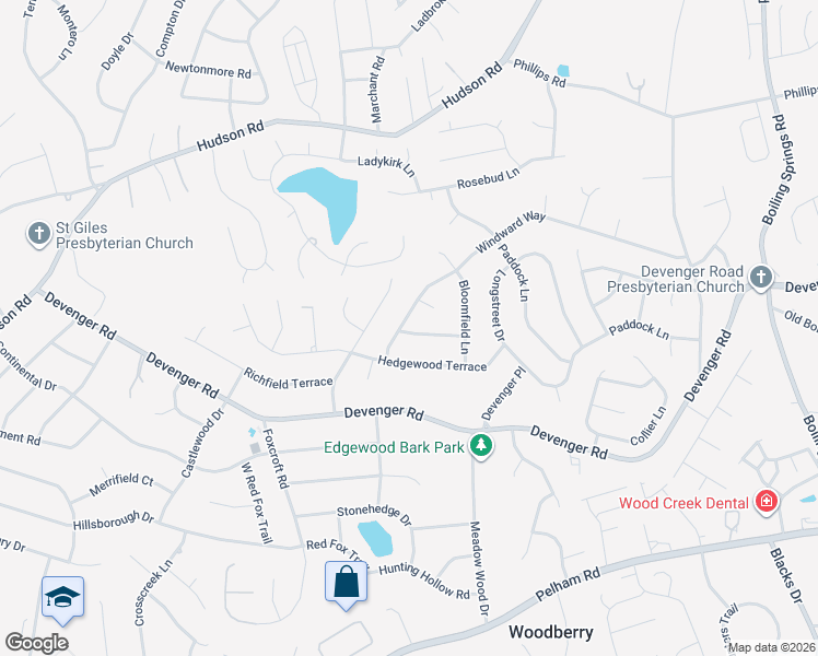 map of restaurants, bars, coffee shops, grocery stores, and more near 107 Windward Way in Greer