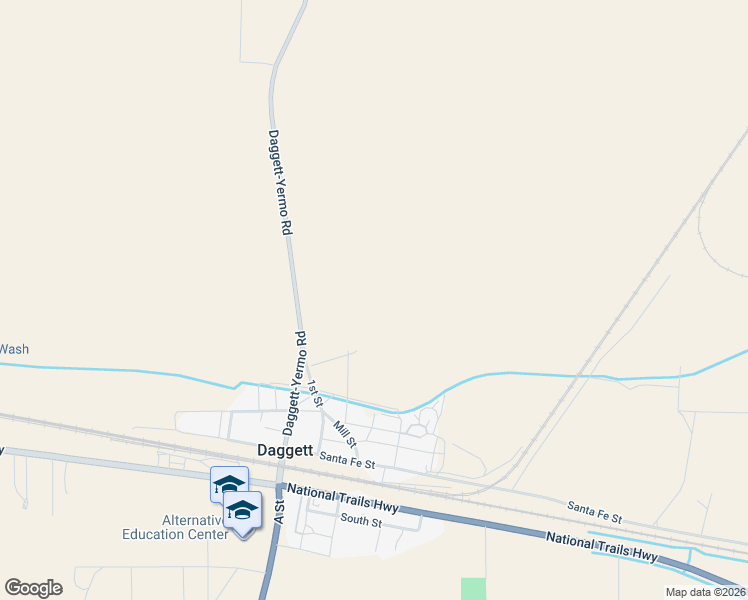 map of restaurants, bars, coffee shops, grocery stores, and more near 2 Daggett-Yermo Road in Daggett