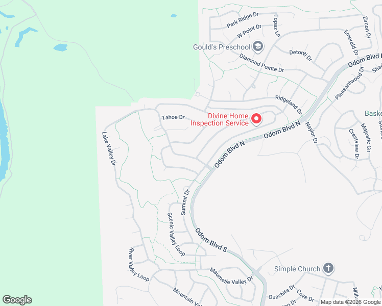 map of restaurants, bars, coffee shops, grocery stores, and more near 116 Lake Valley Drive in Maumelle