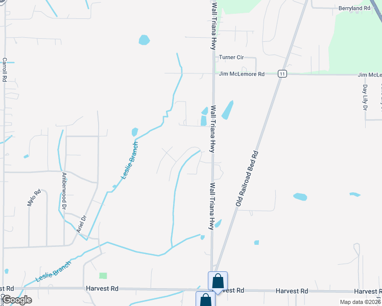 map of restaurants, bars, coffee shops, grocery stores, and more near 9445 Wall Triana Highway in Harvest
