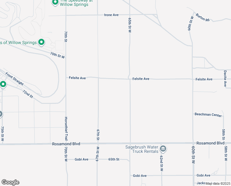 map of restaurants, bars, coffee shops, grocery stores, and more near 67th Street West in Rosamond