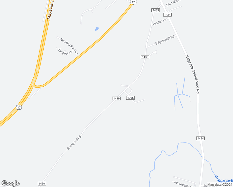 map of restaurants, bars, coffee shops, grocery stores, and more near 463 Springhill Road in Maysville