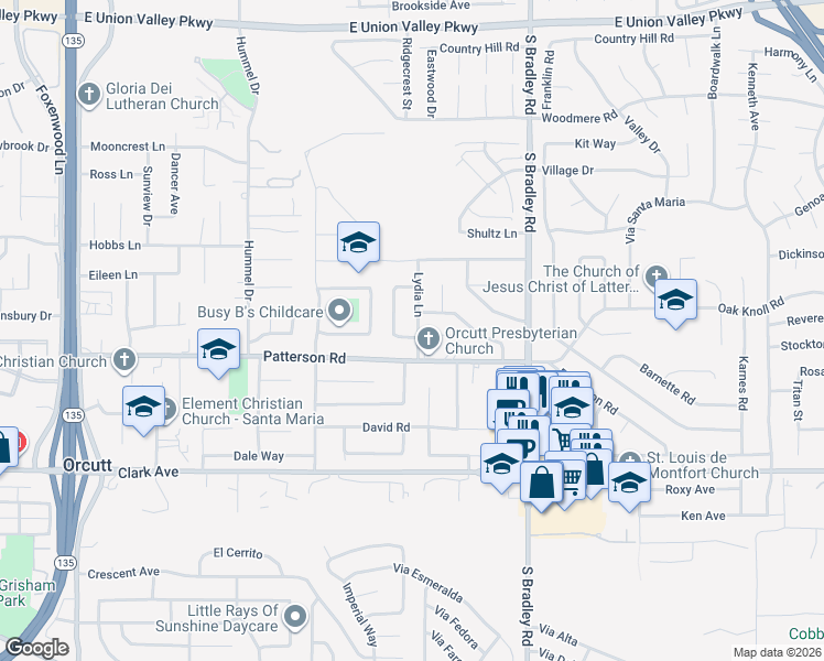 map of restaurants, bars, coffee shops, grocery stores, and more near 4695 Marlene Drive in Santa Maria