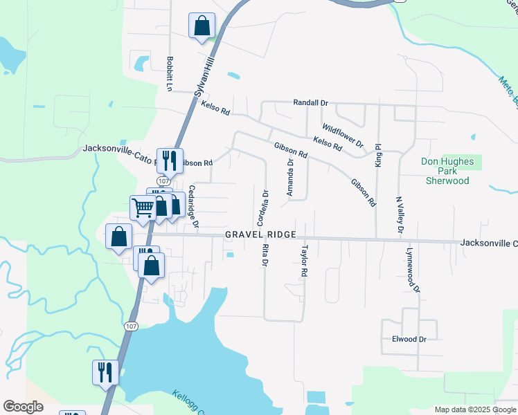 map of restaurants, bars, coffee shops, grocery stores, and more near 301 Cordelia Drive in Jacksonville