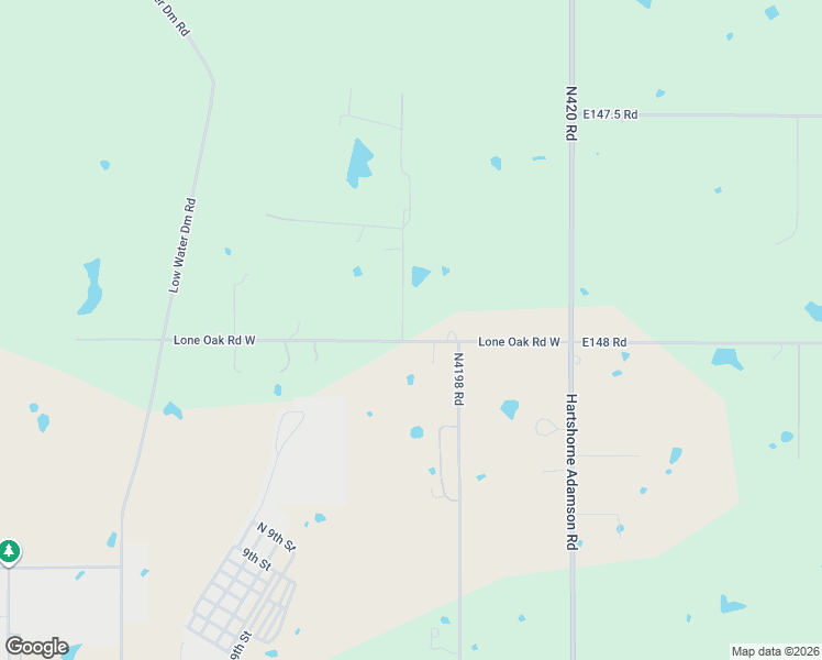 map of restaurants, bars, coffee shops, grocery stores, and more near 366 Lone Oak Road West in Hartshorne