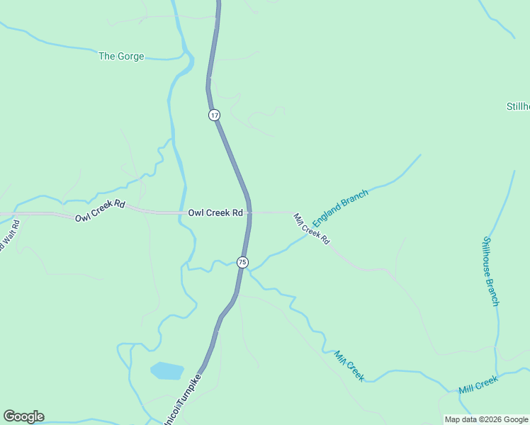 map of restaurants, bars, coffee shops, grocery stores, and more near 2403 Mill Creek Road in Hiawassee