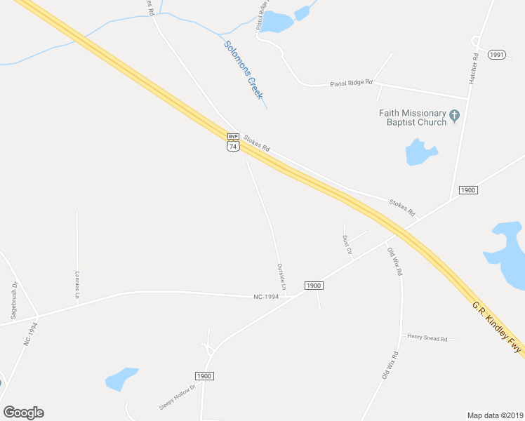 map of restaurants, bars, coffee shops, grocery stores, and more near 124 Outside Lane in Rockingham
