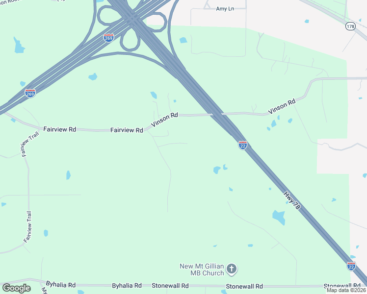 map of restaurants, bars, coffee shops, grocery stores, and more near 707 Vinson Road in Byhalia